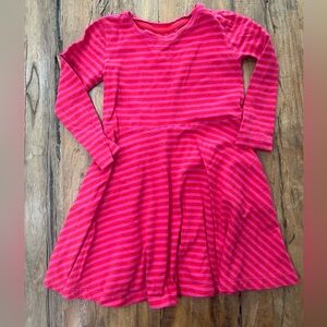 Red and Pink Striped Dress with pockets